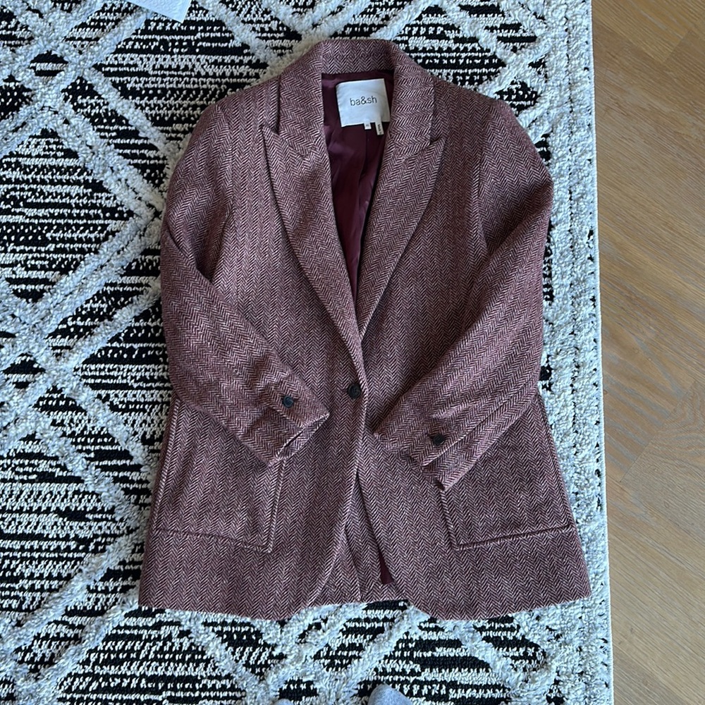 ba&sh Burgundy Blazer